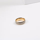 Diamond Checkerboard Black And White Drip Ring – Surprise Gifts — 5