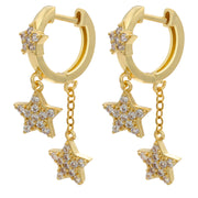 Micro Set Star Pendant Long Pentagram Earrings – Jewelry Gift Ideas — 1
