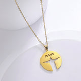 Personalized Silhouette Hollow Text JESUS Pendant – Jewelry Gift Ideas — 11