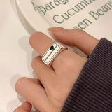 Geometric Squares Letters Ring Women's Fashion – Stylish Gifts — 4