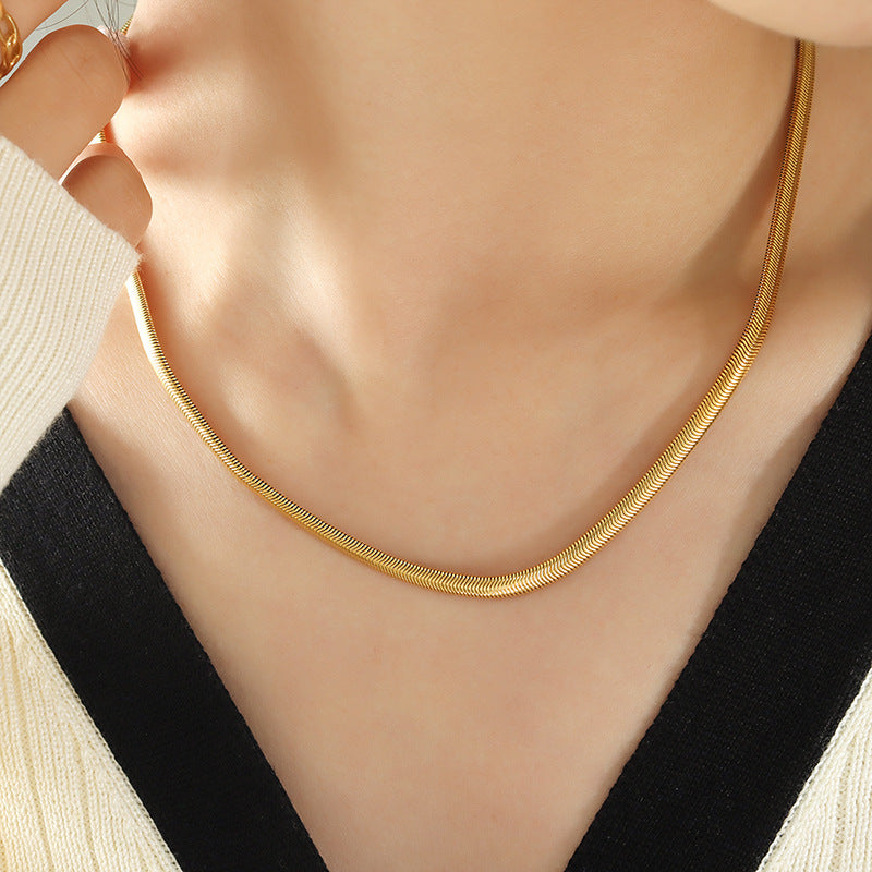 Metal Texture Gold-plated Stitching Soft Snake – Jewelry Gift Ideas — 1