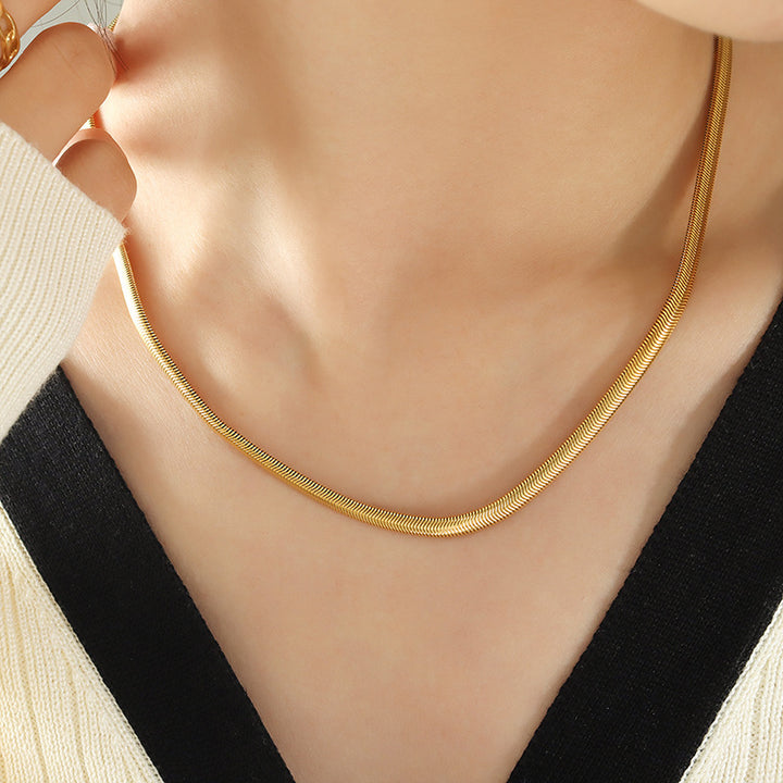 Metal Texture Gold-plated Stitching Soft Snake – Jewelry Gift Ideas — 1