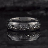 Tungsten Steel Black Ring Silver Wire Edged – Gift Ideas — 5