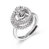 Sterling Silver Gyro Flywheel Double Circle Women's – Gifts for Her — 10