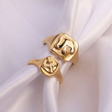 Hot Human Chest 18K Gold Plated Stainless Steel Ring – Birthday Gifts — 4