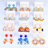 Cartoon Rainbow Contrast Color Acrylic Stud Earrings – Stylish Gifts — 1
