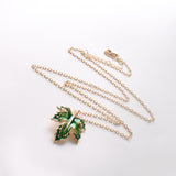 Exaggerated Maple Leaf Enamel Drip Glazed Long – Jewelry Gift Ideas — 6