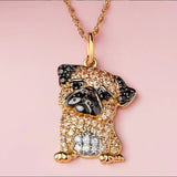 Pug Pet-shaped Pendant Necklace – Jewelry Gift Ideas — 4