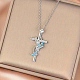 Exquisite Elegant Butterfly Cross Pendant – Jewelry Gift Ideas — 7