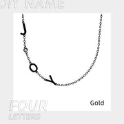 Stainless Steel 26 Alphabet Name Necklace – Jewelry Gift Ideas — 5