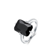 Inlaid Rectangular Zircon Ring For Women – Gifts for Her — 14