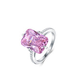 Inlaid Rectangular Zircon Ring For Women – Gifts for Her — 11