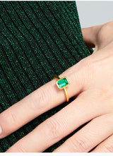 Female 925 Pure Women's Emerald Ring – Gifts for Her — 4