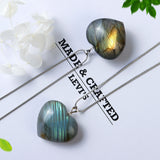Natural Crystal Stone Silver Chain Heart-shaped – Jewelry Gift Ideas — 5