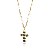 S925 Sterling Silver White Black Zircon Cross – Jewelry Gift Ideas — 3