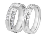 Titanium Steel Couple Ring Wedding Diamond Ring – Gifts for Couples — 4