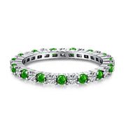 High Carbon Diamond Sapphire Green Ring – Small Gift Ideas — 3