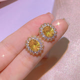 Inlaid With Yellow Diamond Rings Pendants Ear – Jewelry Gift Ideas — 4