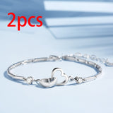 Simple And Sweet Personality Double Heart – Jewelry Gift Ideas — 3