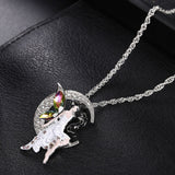 Diamond Moon Angel Pendant Necklace – Jewelry Gift Ideas — 3