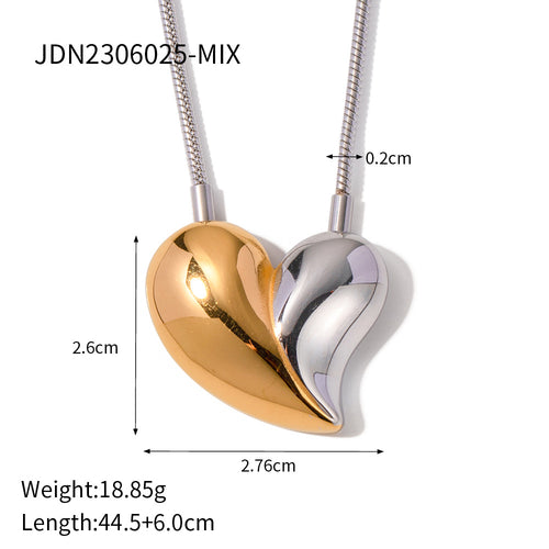 18K Gold Exaggerated Heart-shaped Necklace – Jewelry Gift Ideas — 2