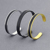 Simple Black Glossy Men's Leather Bracelet – Jewelry Gift Ideas — 2