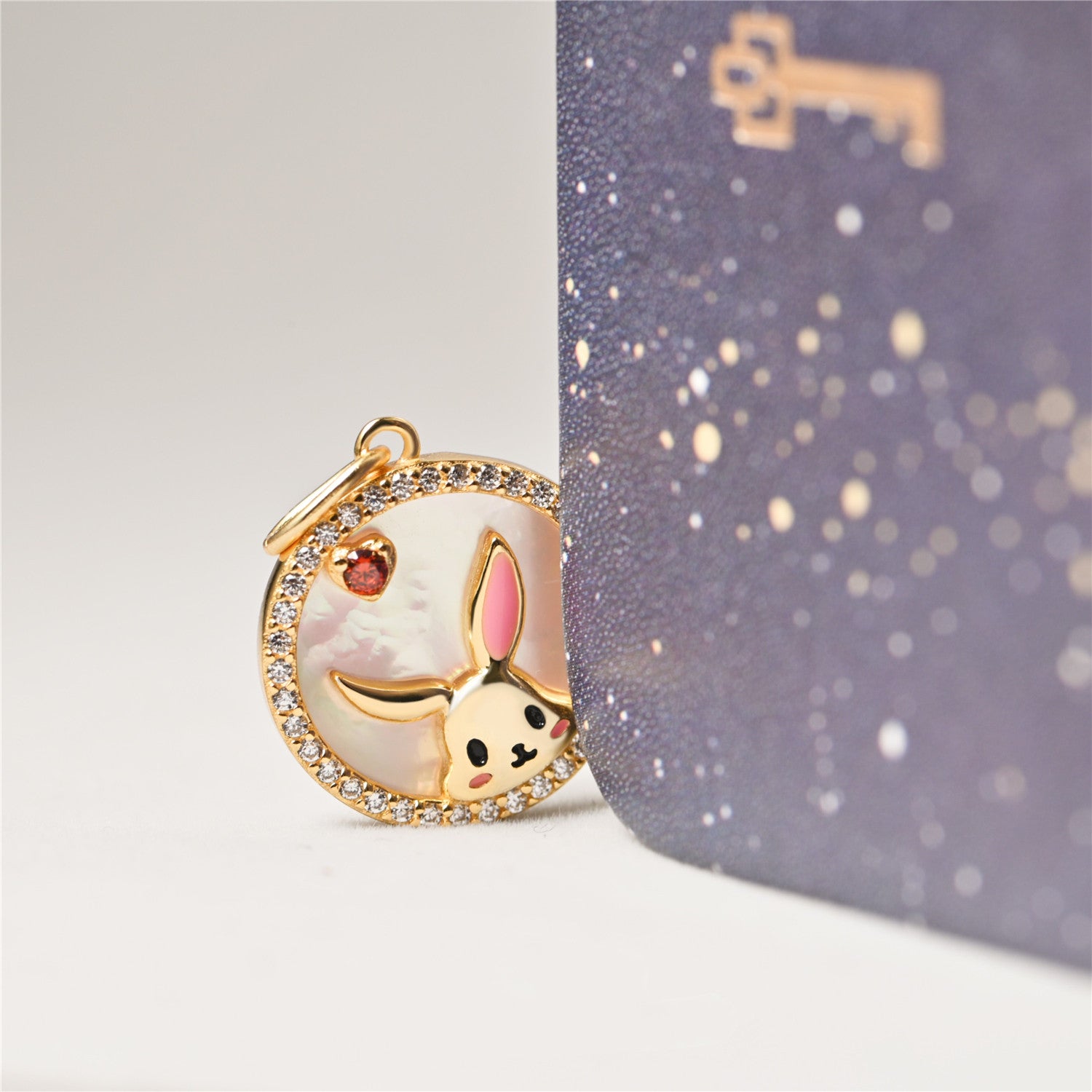 S925 Sterling Silver White Shell Zodiac Rabbit – Jewelry Gift Ideas — 1