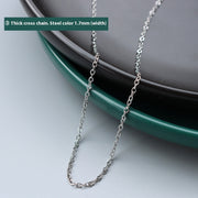 Female Titanium Steel Plated 18K Clavicle Chain – Jewelry Gift Ideas — 8