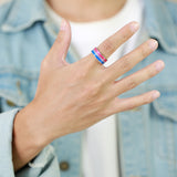 Ring Color 8mm Men's Same Color Flag Ring Foreign – Jewelry Gift Ideas — 19