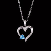 Love Heart Necklace Female Birthstones Peach – Jewelry Gift Ideas — 5
