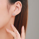 S925 Entry Lux Elegant Micro Zircon-encrusted Stud – Surprise Gifts — 1