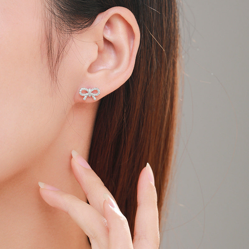 S925 Entry Lux Elegant Micro Zircon-encrusted Stud – Surprise Gifts — 1
