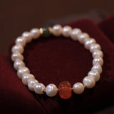 Natural Freshwater Pearls With Pumpkin Accessory – Stylish Gifts — 4