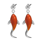 Design Epoxy Koi Stud Earrings Women's Chinese Style – Stylish Gifts — 5