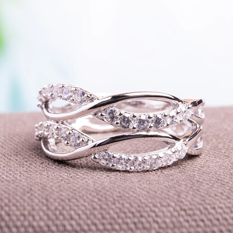 Multi-line Interwoven 8-shaped Ring For Women – Gifts for Her — 1