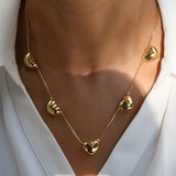 Brass 18K Multiple Heart-shaped Necklace – Jewelry Gift Ideas — 1