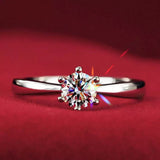 Women's White Copper Zircon Ring – Gifts for Her — 2