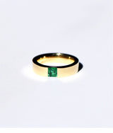 Emerald Zircon Gold Plated Emerald Ring – Birthday Gifts — 4