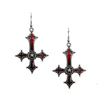 Euramerican Dark Gothic Inverted Cross Earrings – Thoughtful Gifts — 6