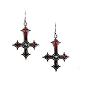Euramerican Dark Gothic Inverted Cross Earrings – Thoughtful Gifts — 6