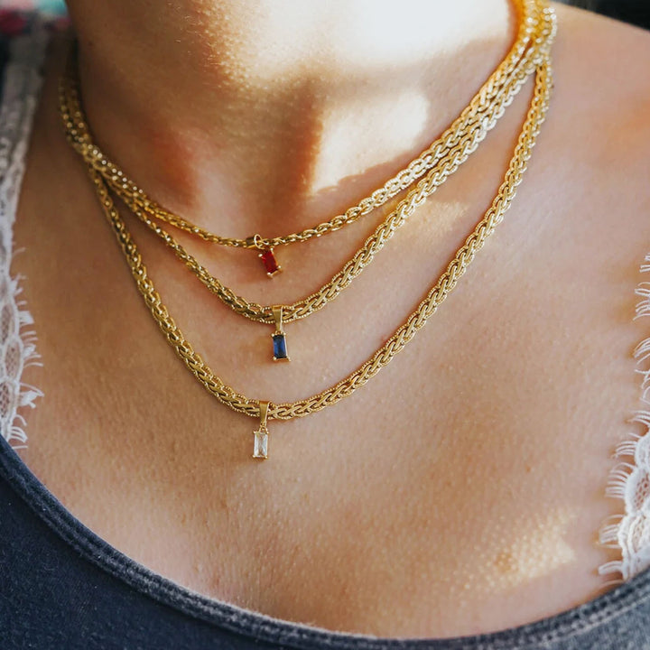 Fashion Square Zircon Pendant Necklace – Jewelry Gift Ideas — 1