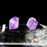 Amethyst Irregular Earrings Natural Stone – Special Occasion Gifts — 3