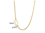 Women's 26 Initial Letter Necklace Simple – Jewelry Gift Ideas — 16