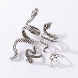 Snake Pattern Ring Punk 4-piece Ring Set – Useful Gifts — 2