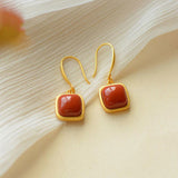 Gold Plated Sterling Silver Onyx Drop Earrings – Practical Gifts — 2