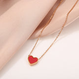 Simple Titanium Steel Necklace Female Love Heart – Jewelry Gift Ideas — 1