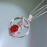 Rabbit Pendant Necklace 10X14 Dove Blood Red – Jewelry Gift Ideas — 5