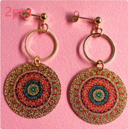 Bohe Tribe Gold Datura Flowers Pendant Earrings – Jewelry Gift Ideas — 9
