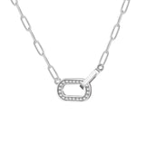 Diamond Pendant Double Ring Necklace Female – Jewelry Gift Ideas — 3