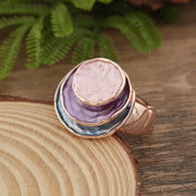 Women's Colorful Oil Three-layer Round Cake Elastic – Gifts for Her — 5